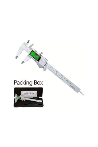 Honeybeeshop 6 İnç Arkadan Aydınlatmalı Kaliperler 1 Adet Dijital Ekranlı Metal Kumpas 150mm Paslanmaz Çelik Ölçüm Aracı