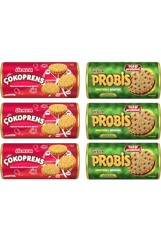 Ülker Çokoprens 10'lu 300 Gr & Probis 10 Lu 280 Gr 6 Lı Karma Paket
