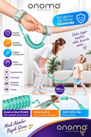 Life Yeşil Çocuk Bebek Kaybolma Önleyici Yürüyüş Emniyet Kemeri