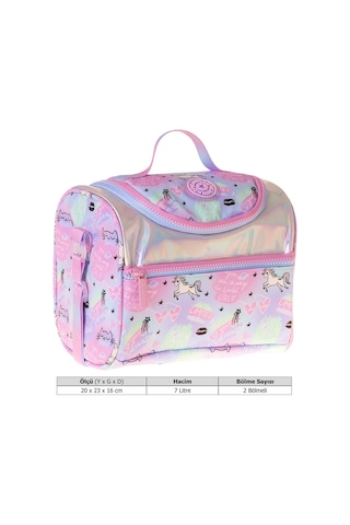 Kaukko Kids Kız Çocuk Dream Baskılı Isı Yalıtımlı Okul Beslenme Çantası Çok Renkli - L5344