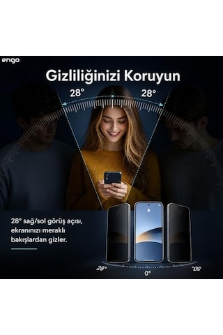 Tecno Camon 50 İle Uyumlu Hayalet Ekran Koruyucu, Yandan Görünmeyen Anti-spy Gizlilik Privacy Koruması, 9h Temperl