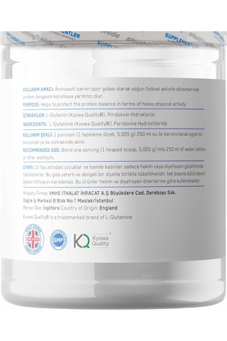 Supplementler Kyowa Glutamine 300 Gr Aromasız Aromasız