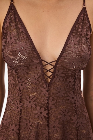 Penti Kahverengi Dantelli Body Bn83
