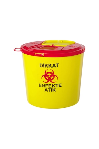 Safell Tıbbi Atık Kovası 5 Litre 10 Adet Çok Renkli