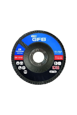 Gfb 10 Adet Zirkonyum Flap Disk Zımpara 115 MM-60 Kum