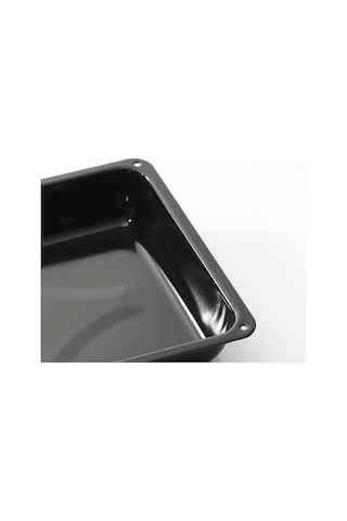 Siyah Parlak Emaye Dikdörtgen Derin Fırın Tepsisi 26 37 5 Cm Siyah