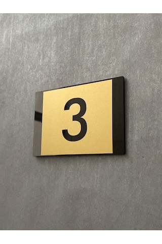 Minimal Gold Tasarım Kapı Numarası