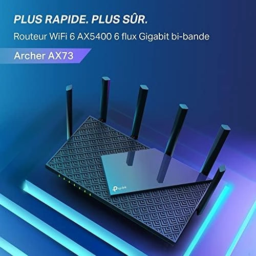 Archer Ax73, Ax5400 Çift Bant Gigabit Wi-fi 6 Router, Fiber Destekli, 4 Gbps Lan Portlarıları, 200'den Fazla Cihazı Bağlayın,ofdma Ve Mu-mımo Destekli, Oyun İçin İdeal Xbox/ps4/4k-8k Yayın