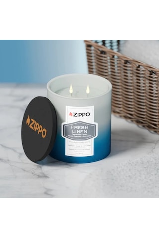 Zippo Odor-masking Candle - Koku Giderici Mum Fresh Linen Mavi