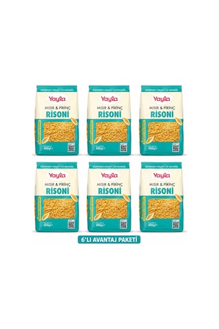 Yayla Glutensiz Vegan Risoni Makarna 400 Gr X 6 Lı Avantaj Paketi Mısır & Pirinç, Lif Kaynağı