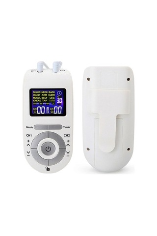 Tysm Taşınabilir 2 Kanallı Tens&ems Cihazı - Kas Masajı Beyaz - 12 Modlu 40 Güç Seviyesi Beyaz