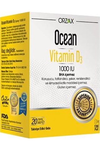 Ocean Vitamin D3 1000 IU Sprey 20 ML Ocean Vitamin D3 1000 IU Sprey 20 ML