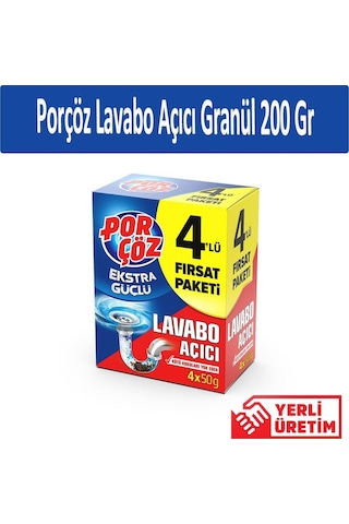 Porçöz Lavabo Açıcı Granül 4 x 200 G