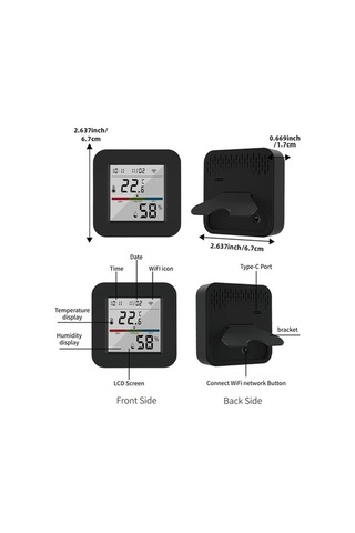 Fortunelane Wifi+bluetooth Duple Modül, Sesle Kontrol Edilebilir Lcd Ekran, Sıcaklık-nem Sensörlü Enjektör Kumanda Wl-ırtp