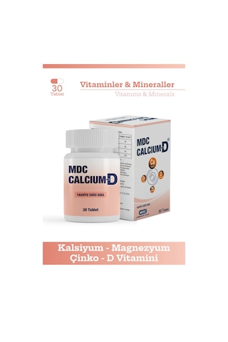 Mdc Calcium-D Takviye Edici Gıda 30 Tablet