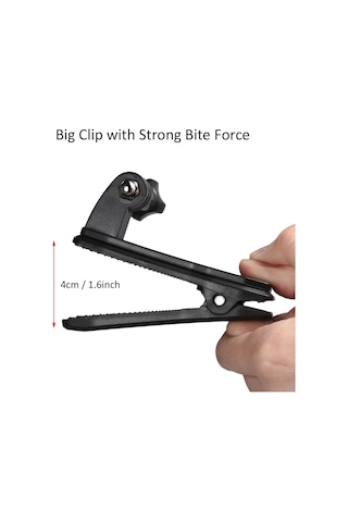 Kangvka Su Geçirmez Kılıfıyla Uyumlu Eylem Kamerası İçin 360 Döner, Güçlü Tutma Gücü İle Büyük Klem, Kolye Çantaya Kapsa Sabitleyebilir