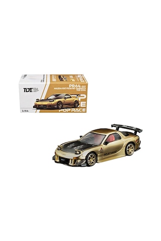 Pop Race Mazda Rx-7 Fd3s Re-amemiya Tde 2026 Gold Pr640512 1/64 Model Araba