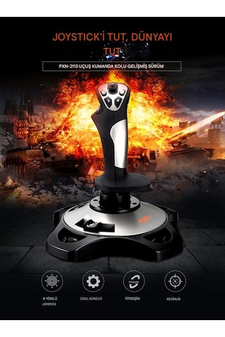 Pxn 2113 Pro Uçuş Simülatör Joystick Kontrolcü Pc Uyumlu