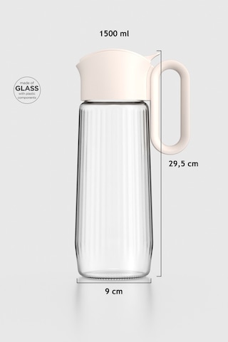 Renga Luvia 1500 Ml Cam Gravürlü Sürahi 111034 Bej