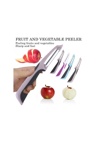 Pazly-- Soyucular Ultra Mutfak Soyucu Patates Soyucu Patates Sebze Mutfak Yemek Paslanmaz Çelik Meyve Soyucu Mutfak Aksesuarları Mor