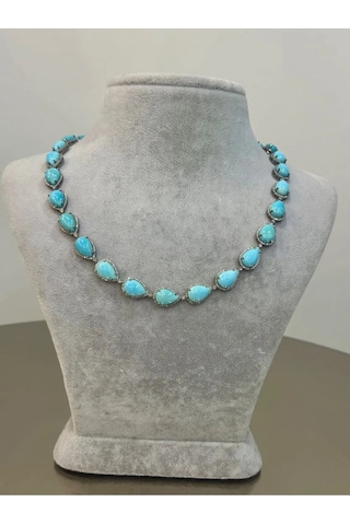 Turkuaz Elmas Kolye 173