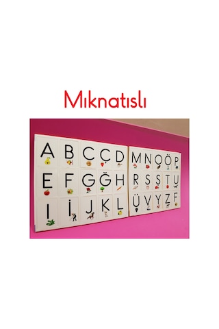 Mıknatıslı Büyük Harfler-Resimli