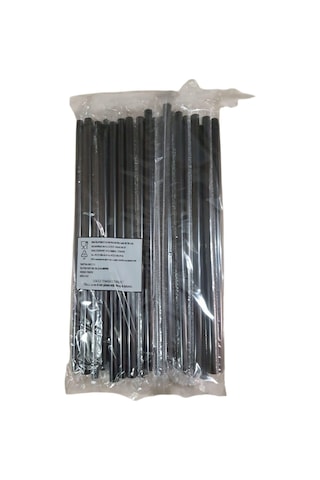 Jelatin Sargılı Siyah Düz Körüksüz Frozen Pipet 50 Li 23,5 Cm Boy 7 Mm Çap Dolphin & Roll-up