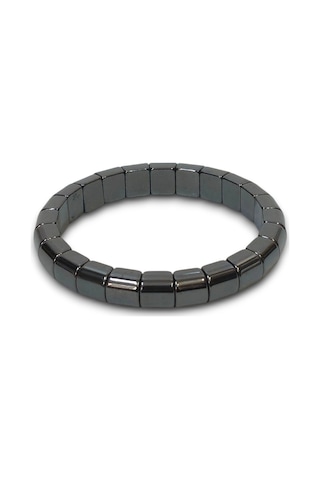 Unisex Kaliteli Hematit Bileklik 432-1 Gri