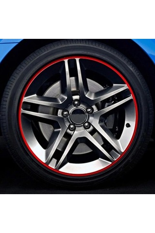 Willowhaven Kırmızı Jant Koruyucu Lastik Şerit Varyantvalue Jant Kenarı Kolluğu