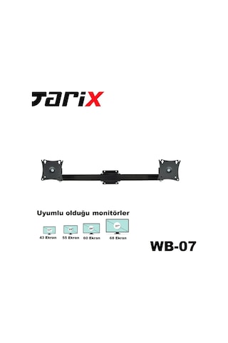Tarix Wb-07 İkili Monitör Duvar Askı Aparatı
