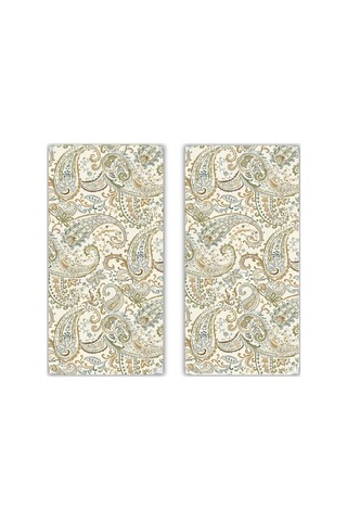 Decovetro Cam Kahve Sofra Sunum Tablası 2'li Set Şal Desenli 30 X 15 Cm Çok Renkli Decovetro Cam Kahve Sofra Sunum Tablası 2'li Set Şal Desenli 30 X 15 Cm Çok Renkli
