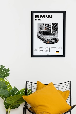 Bmw 3 Series E30 Tasarım Çerçeveli Poster Tablo