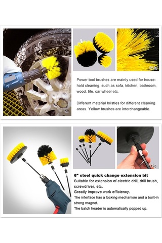 Sones 31'i 1 Arada Zemin Duvar Pencere Cam Temizleme Kireç Çözücü Elektrikli Matkap Fırça Başlığı Seti