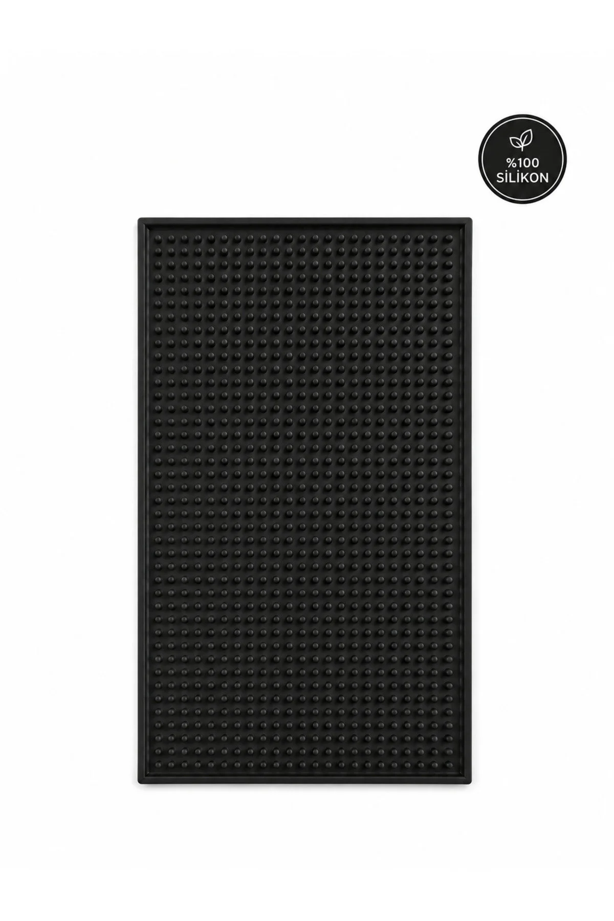 Bar Mat 30x15 %100 Silikon Kaymaz Tezgah Pedi Bardak / Kafe / Bar Siyah