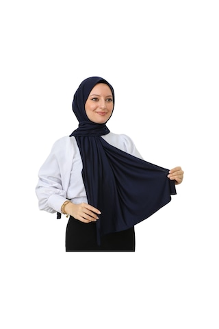 Modish Group Şal Tesettür Başörtüsü Premium Kumaş Eşarp Uzun Islami Giyim Viskon - Lacivert Lacivert