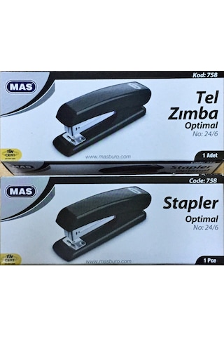 2 Adet Mas 758 Zımba Makinası Büyük 24/6