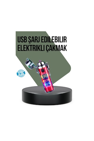 Güç Göstergeli Şarjlı Fenerli Usb Elektrikli Çakmak Altın 94682537