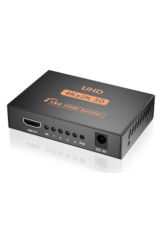 Kenly 4k Ultra Hd 3d Hdmı Splitter 1 Giriş 4 Çıkış, 4 Port Hdmı Çoklayıcı Görüntü Dağıtıcı, Tv Monitör Ve Projeksiyon Uyumlu
