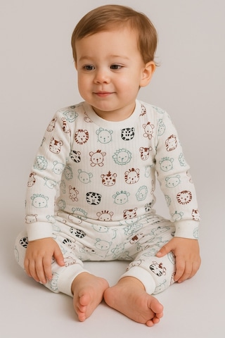 Aden Kids Pamuk Çocuk Alt Üst Pijama Takımı - Soluk Sarı