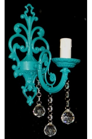 Turkuaz Taşlı Aplik E 14 Duy