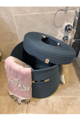 Zengin Design Home Çamaşır Sepeti Zdh-987 Koyu Mavi