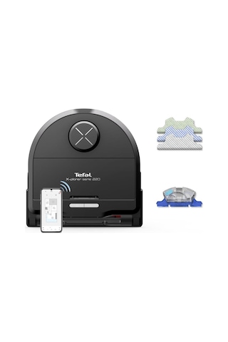 Tefal RG9475 X-Plorer Serisi 220 Mop Özellikli Akıllı Robot Süpürge Siyah