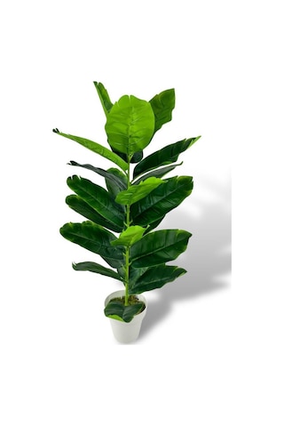 Yapay Çiçek Starliçe 80cm 23 Yapraklı Salon Çiçeği Beyaz Saksılı Yapay Bitki