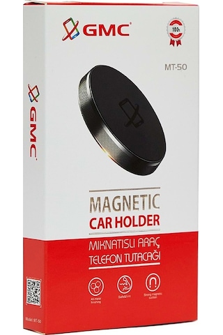 Gmc Mıknatıslı Araç Telefon Tutucu Mt-50 Siyah