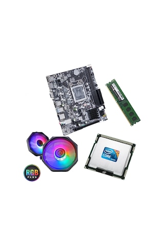 J-Tech X80 i3-2100 3.10 GHz+8 GB RAM+H61 Anakart 1155P+TR-C02 Rainbow CPU Fan Bundle