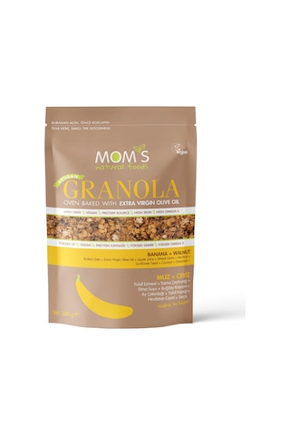 Mom's Natural Foods Muz+cevizli Granola 280 G E