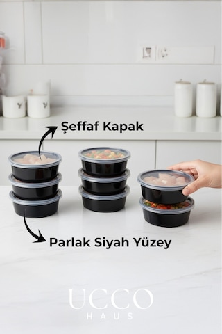 50'li 250 Ml Kıyma Et Sos Kemik Suyu Sebze Saklama Kabı Sızdırmaz Mikrodalga Buzluk Düzenleyici Siyah