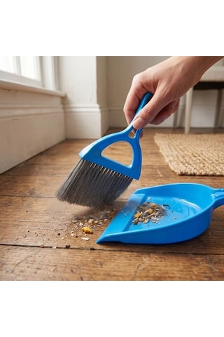 Orret Home Mini Faraşlı Fırça Seti Masa Temizleme Fırçası Araç İçi Temizlik Süpürgesi Mini Süpürge El Fırçası Toz Kir Toplama Aparatı Ofis Mutfak Araba Temizlik Seti Ergonomik Kompakt Tasarım Asorti