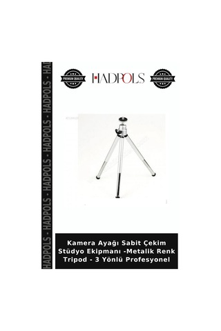 Kamera Ayağı Sabit Çekim Stüdyo Ekipmanı -metalik Renk Tripod - 3 Yönlü Profesyonel
