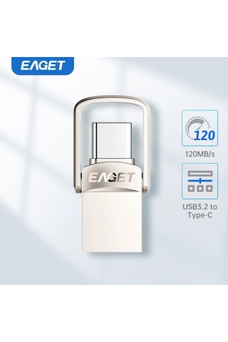 Eaget 128gb.usb 3.2 Ve Type-c Giriş Süper Hızlı Usb Flash Bellek